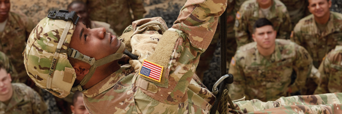 US Army SHARP soldier repelling tower