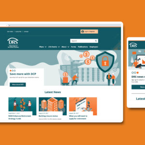Department of Retirement Systems website homepage above the fold