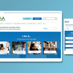 National Apartment Association website homepage above the fold