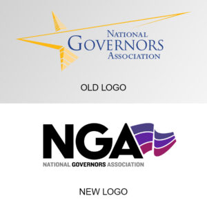 National Governors Association old logo and new logo