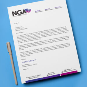 National Governors Association letterhead