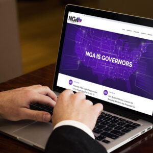 National Governors Association website homepage laptop