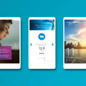 ExxonMobil Energy Matters app section and screens