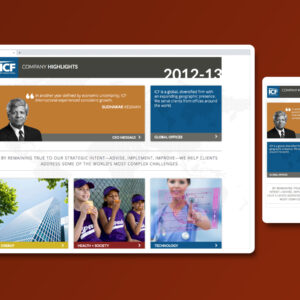 ICF Highlights 2012-2013 Home desktop and phone