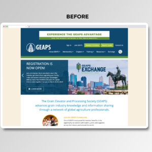 GEAPS Website before redesign