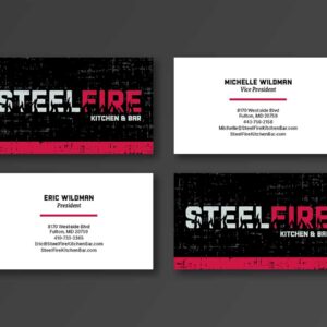 SteefFire Kitchen & Bar business cards