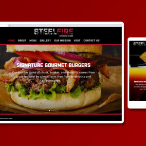 SteefFire Kitchen & Bar website homepage responsive